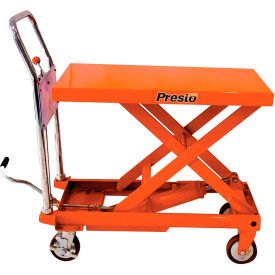 PrestoLifts™ Portable Manual Scissor Lift XP24-15 1500 Lb. Cap. 24x36 XP24-15