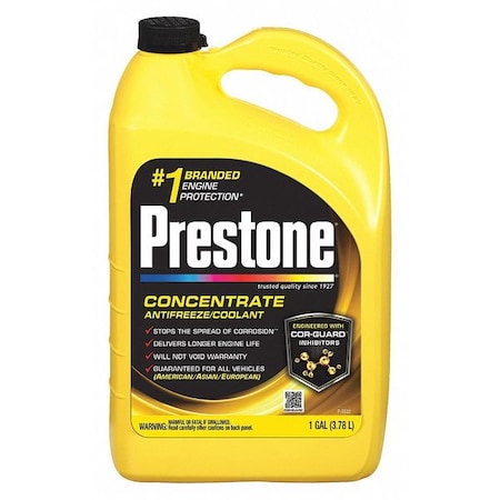 Antifreeze Coolant, Bottle, 1 gal, Ready to Use, Concentrated, OAT, Ethylene Glycol, Yellow MPN:AF2000