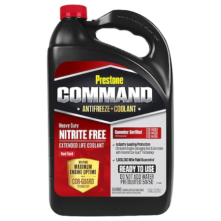 Antifreeze Coolant, Command, Jug, 1 gal, Ready To Use, Liquid MPN:AFC13100