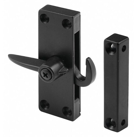 Die-Cast Black Right-Hand Sliding Screen Door Latch (Single Pack) MPN:A 104