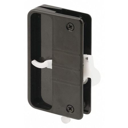 Black Plastic Screen Door Latch and Pull with Security Lock, for Anjac Doors (Single Pack) MPN:A 108