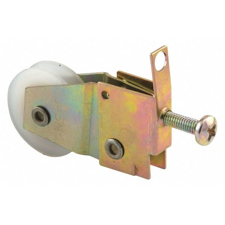1 in. Steel, Screen Door Roller Assembly with Polyethylene Roller, Moss (Single Pack) MPN:B 777