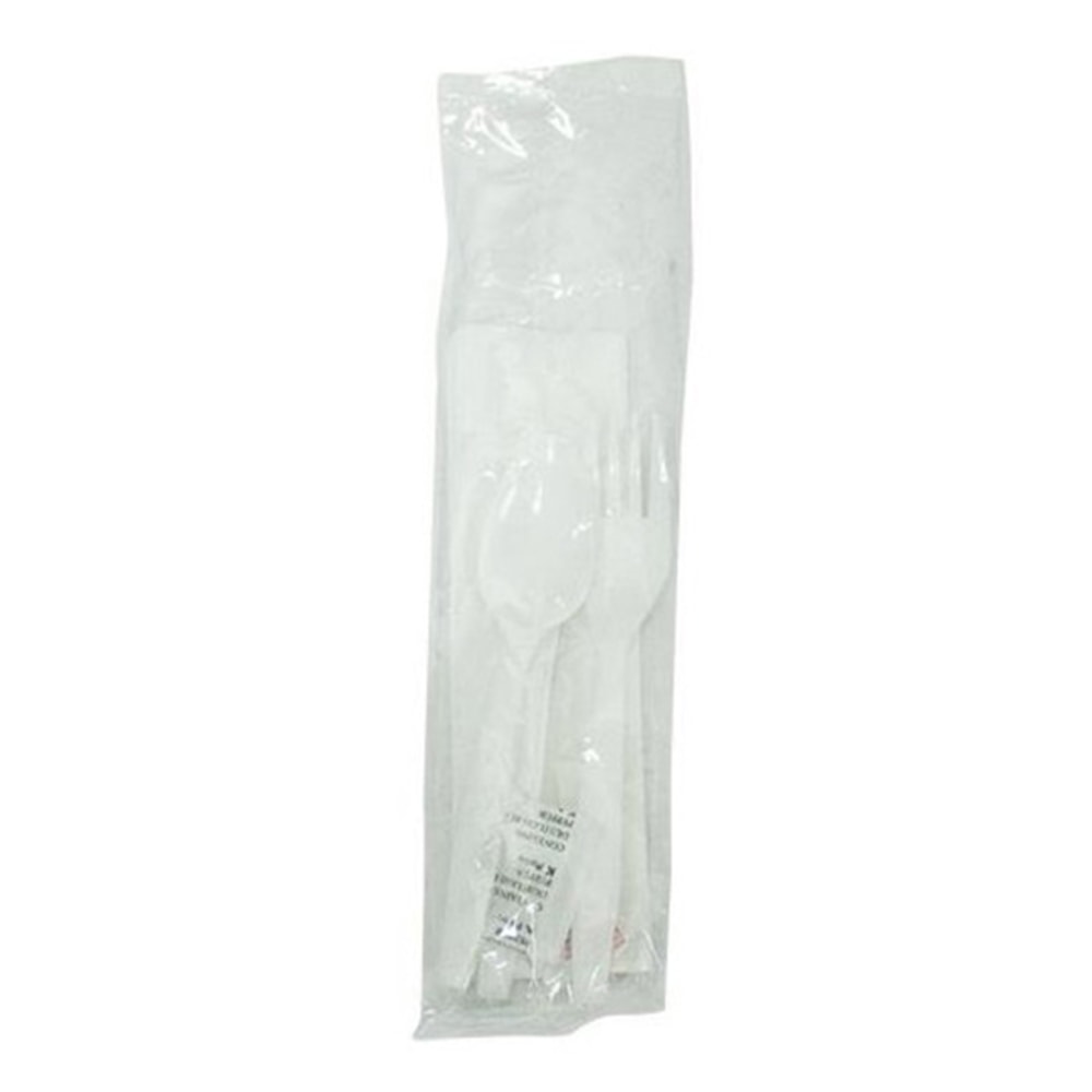 D&W Fine Pack Medium-Duty Cutlery Sets, White, Case Of 250 Sets MPN:75002900