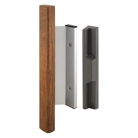 Diecast Aluminum, Sliding Door Handle Set with Hard Wood Handle (Single Pack) MPN:C 1019