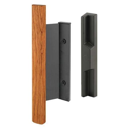 Diecast Black, Sliding Door Handle Set with Hard Wood Handle (Single Pack) MPN:C 1091