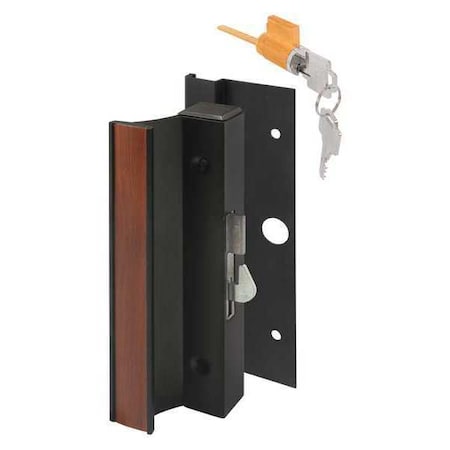 Patio Door Surface with Hook Latch, Extruded, Black Finish, Keyed (Single Pack) MPN:C 1094