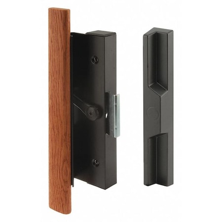 Black Diecast Sliding Door Handle with Wood Handle (Single Pack) MPN:C 1126