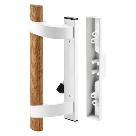Patio Door Mortise Style Handle, White Diecast with Wood Handle (Single Pack) MPN:C 1128