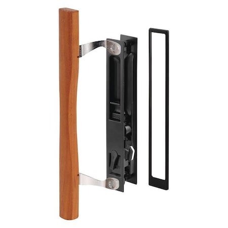 Diecast Black Finish, Flush Sliding Patio Door Handle with Wood Pull, Croft (Single Pack) MPN:C 1130