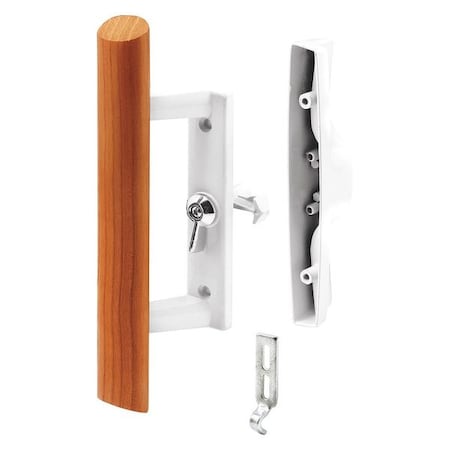 Patio Door Internal Style door Handle, White, 3-15/16 in. Hole Centers (Single Pack) MPN:C 1195