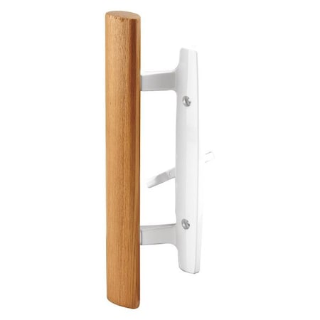 Patio door Mortise Style Handle, White Diecast with Wood Handle (Single Pack) MPN:C 1208