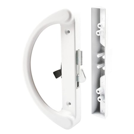 Diecast Hook Latch Sliding Door Handle, White (1 Set) MPN:C 1253