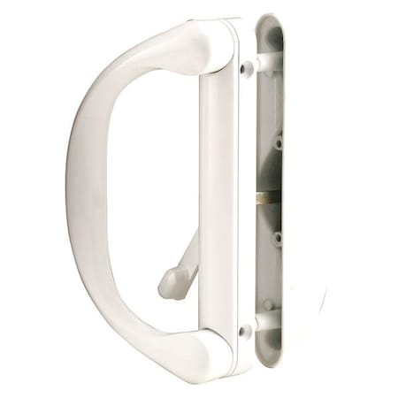 Diecast, White, Outside Patio Door Pull with Latch (Single Pack) MPN:C 1275