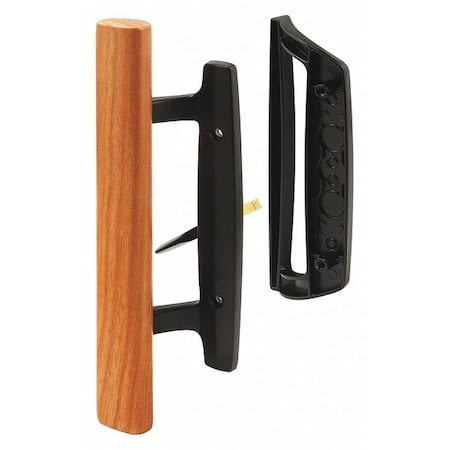 Sliding Glass Door Handle Set, 3-15/16 in., Diecast, Black, Mortise (Single Pack) MPN:MP1131