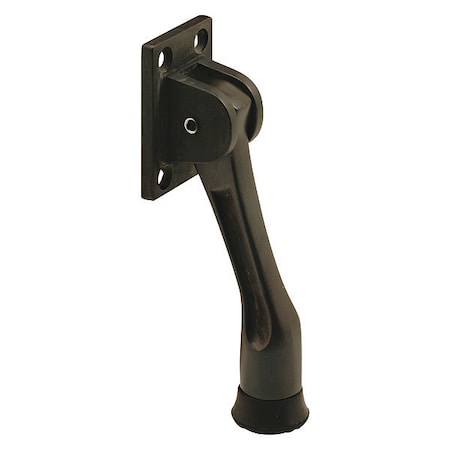 Door Holder, 4 in, Zinc Diecast, Bronze-Plated Finish, Drop Down, Heavy Duty (Single Pack) MPN:MP4538