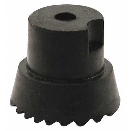 Door Holder Tip, 1 in. x 3/4 in., Rubber, Black, Includes Fasteners, PK10 MPN:MP4557