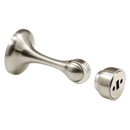 Magnetic Door Holder, 2-7/8 in., Diecast, Satin Nickel Finish, Heavy (Single Pack) MPN:MP4910-1
