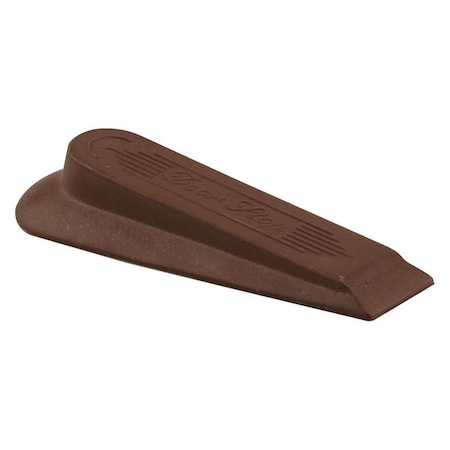 Door Stop Wedge, 1 in. x 1 in. x 4-1/2 in., Rubber Construction, Brown, PK5 MPN:MP9210