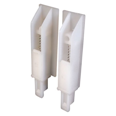 White Plastic, Sliding Panel Door Bottom Guides (Single Pack) MPN:N 6559