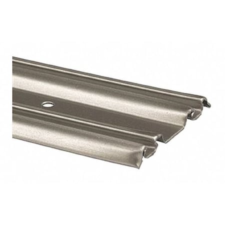 Bypass Mirror Door Bottom Track, 60 in., Roll-Formed Aluminum, Satin Nickel (Single Pack) MPN:N 6876