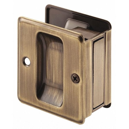 Solid Brass, Antique Brass Finish, Pocket Door Combination Pull (Single Pack) MPN:N 7080