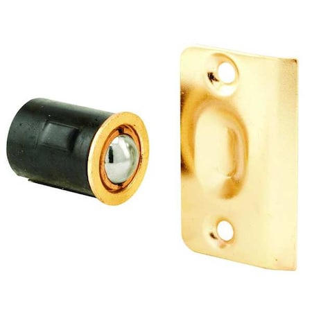 Drive-In Ball Catch with Strike, 3/4 x 1-3/16 in., Diecast, Brass Plated, Adjustable (Single Pack) MPN:N 7331