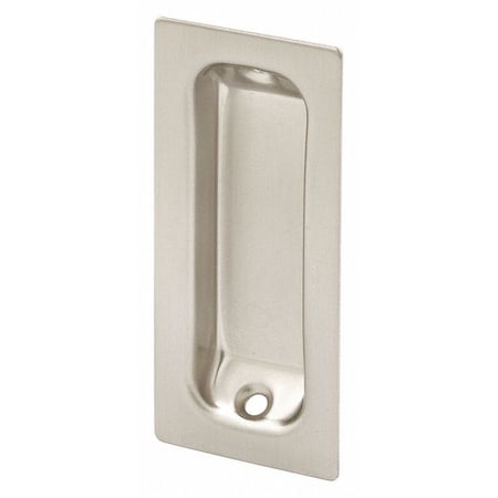 3-1/4 in., Solid Brass with Satin Nickel Finish, Rectangular Finger Pull (2 Pack) MPN:N 7342