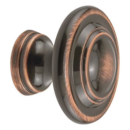 Closet Door Pull Knob, Zinc, Brown MPN:N 7385