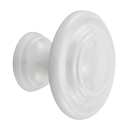 Closet Door Pull Knob, Zinc, White MPN:N 7439