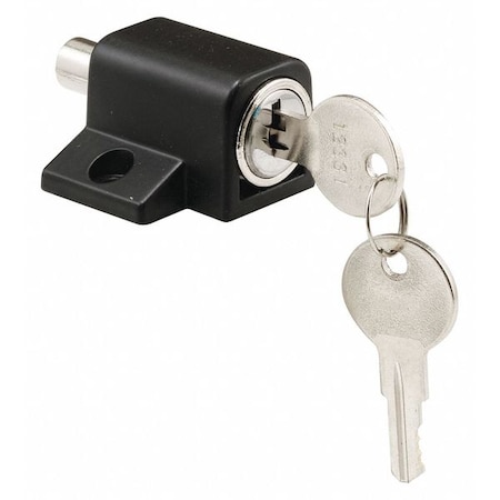 Sliding Door Keyed Lock, Push In, Paint MPN:S 4005