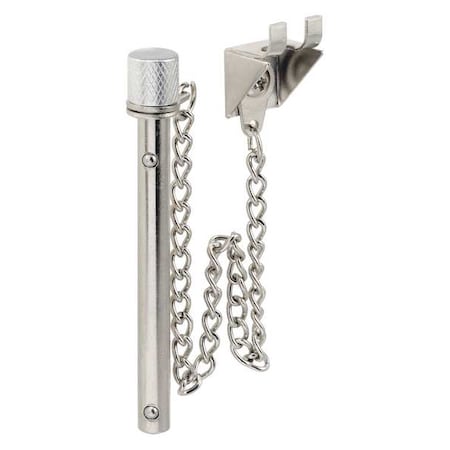 Sliding Patio Door Lock Pin, 2-5/8 in., Steel Pin, Chrome Finish (Single Pack) MPN:S 4066