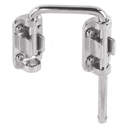 Sliding Door Loop Lock, 1-7/16 in., Diecast Construction, Nickel Plated (Single Pack) MPN:S 4378
