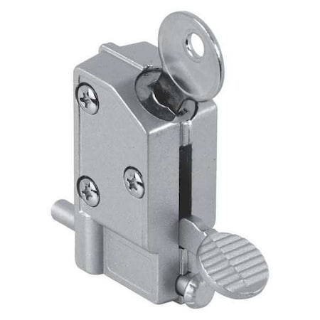 Diecast, Aluminum, Keyed Step-On, Sliding Patio Door Lock (Single Pack) MPN:U 9882