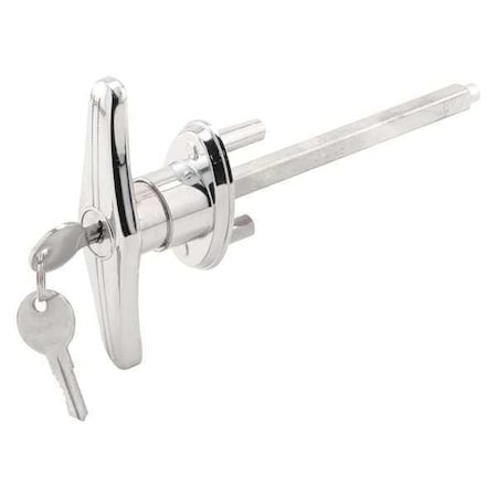 Keyed T-Handle, 5/16 in. x 4-3/4 in. Square Shaft, Diecast Construction, Chrome (Single Pack) MPN:GD 52169