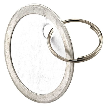 Paper Key ID Tags with Metal Borders and Key Wire Rings, PK20 MPN:MP4431