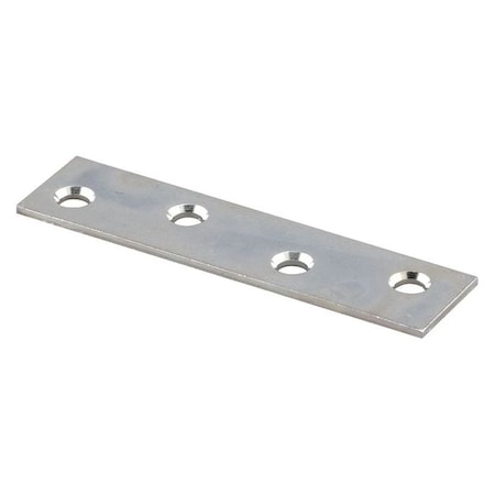 Mending Plate, 14 ga. x 3/4 in. x 3 in., Steel Construction, Zinc, PK10 MPN:MP9247