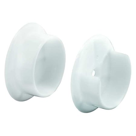 Closet Pole Sockets, 1-3/8 In., Plastic, White (1 Set) MPN:N 6568