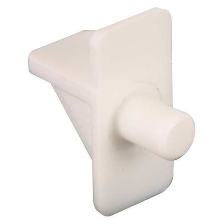 Shelf Support Peg, 1/4 in. Diameter, White Plastic, PK8 MPN:U 10138