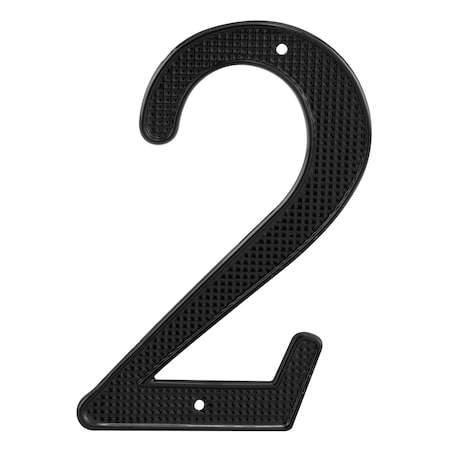 4 in. House Number 2, Diecast, Black Finish, PK2 MPN:MP4112