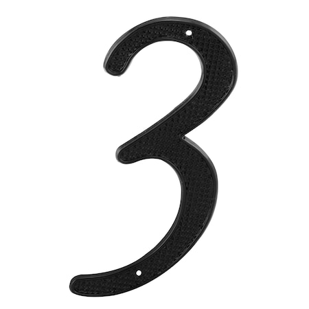4 in. House Number 3, Diecast, Black Finish, PK2 MPN:MP4113