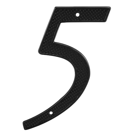 4 in. House Number 5, Diecast, Black Finish, PK2 MPN:MP4115