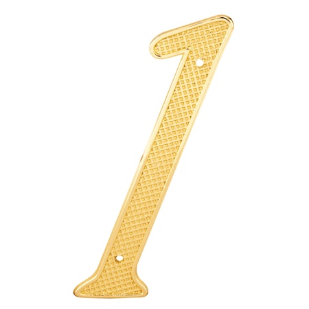 4 in. House Number 1, Diecast, Brass Finish, PK2 MPN:MP4281