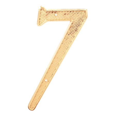 4 in. House Number 7, Diecast, Brass Finish, PK2 MPN:MP4287