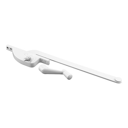 9 in., White Diecast, Casement Operator, Left Hand, Teardrop Type (Single Pack) MPN:H 3708