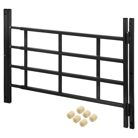 21 in., Hinged 4-Bar Window Grill, Width Expandable, Black (Single Pack) MPN:S 4775
