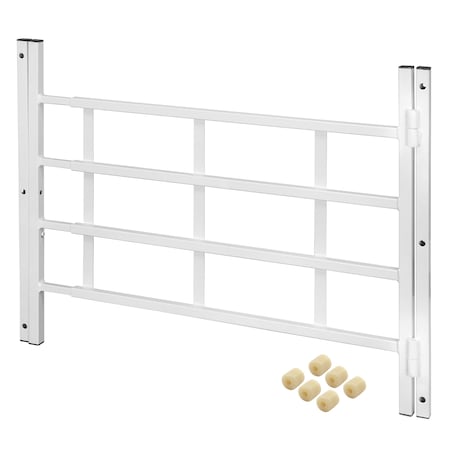 21 in., White Painted Carbon Steel, Hinged 4-Bar Window Grill (Single Pack) MPN:S 4776