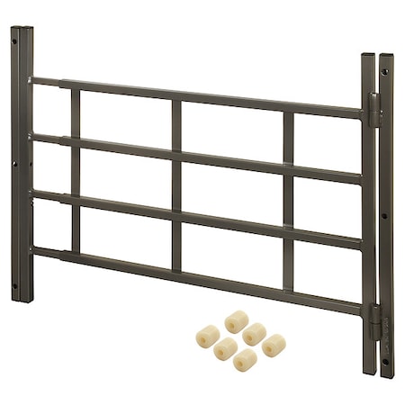 21 in., Black, Carbon Steel, Fixed 4-Bar Window Grill (Single Pack) MPN:S 4778