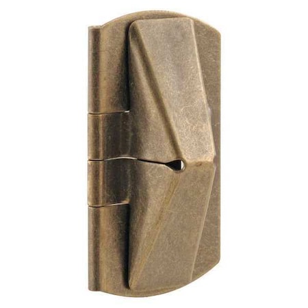 1 in. x 2 in. Stamped Steel Antique Brass Plated Finish Window Flip Lock (2 Pack) MPN:U 9929