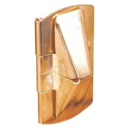 1 in. x 2 in. Stamped Steel Brass Plated Finish Window Flip Lock (2 Pack) MPN:U 9938