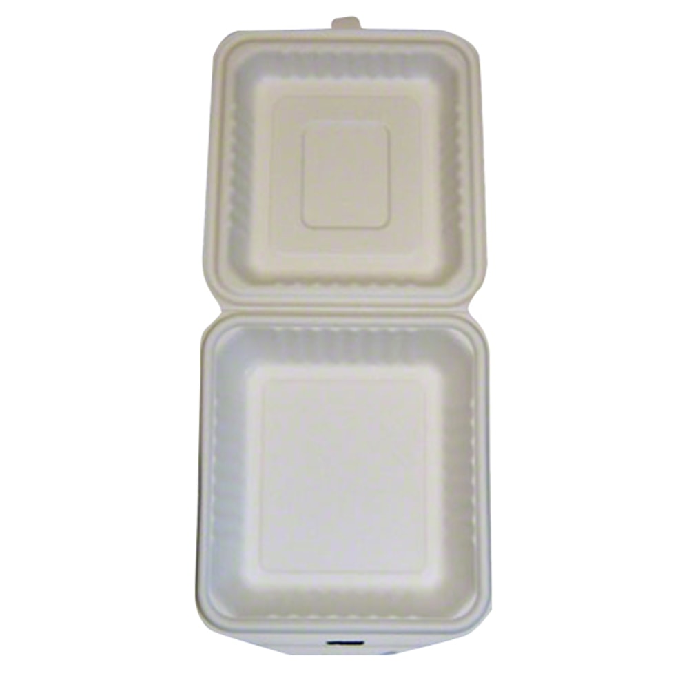 PrimeWare Paper Hinged Food Containers, 8in x 8in, Tan, Pack Of 200 MPN:HL81
